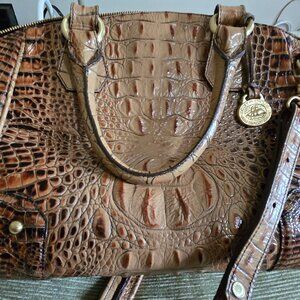 Brahmin Duxbury Satchel Like New Sparkling Cider or Honey Brown